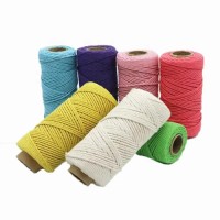 Wholesale Macrame Cotton Cord 2mm 3mm 4mm 5mm Single Twisted Natural Soft Cotton Cord for DIY  Craft