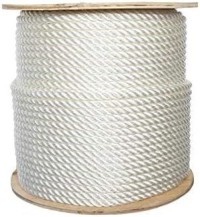3-Strand Twisted Nylon & Polyester Blended Synthetic Rope - Multipurpose, Lightweight, Weather-Resistant