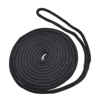 4 Pack Double Braided Nylon Boat Dock Lines, Boat Ropes for Docking, 1/2" * 15' each