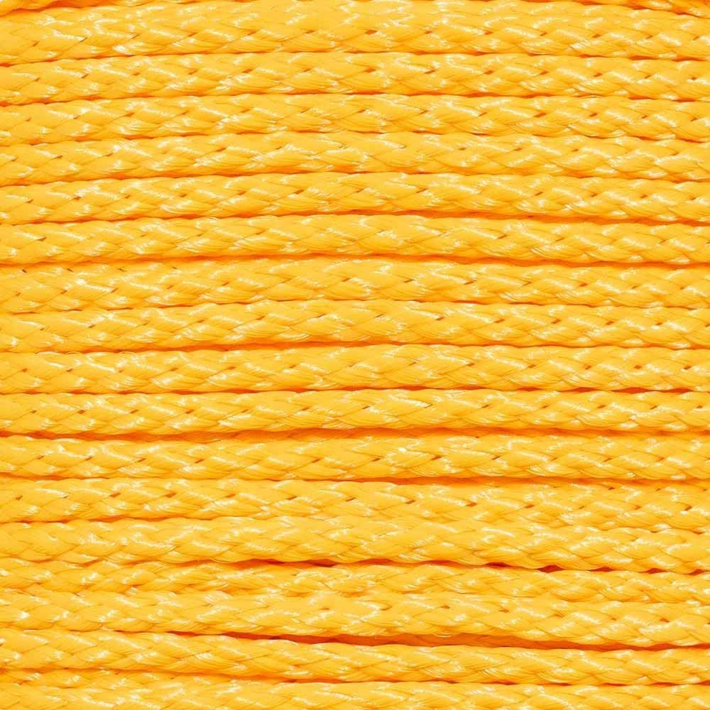 Hollow Braid Polypropylene Rope (Yellow, 3/8 Inch, 1000 Feet)