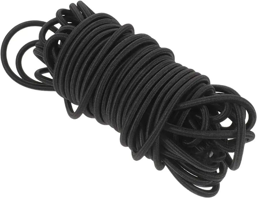 Black Elastic Shock Cord Bungee Rope with Toggle Ties