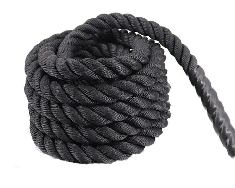 Custom Size 100% Poly Dacron Heavy Battle Rope for Strength Training Fitness Exercise with Anchor Strap Kit Anchor Made of Polyester