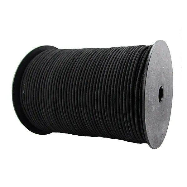 4MM Black bungee rope elastic shock cord with high elongation