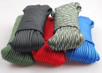 Outdoor Survival Paracord 3Mm 4Mm Parachute Cord 100% Polyester 550 Pounds Rope 30M 100ft Paracord