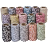 100M/Roll Cotton Cord Baker Twine Colorful Cotton Crafts Twine macrame Cord String For DIY Gift Wrapping