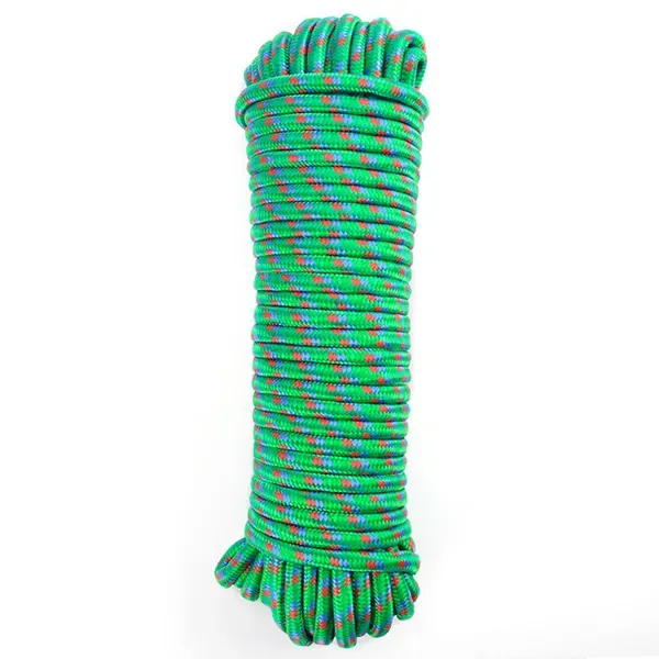 Polypropylene 3/8 in diameter, and 50 ft in length saxon braided rope