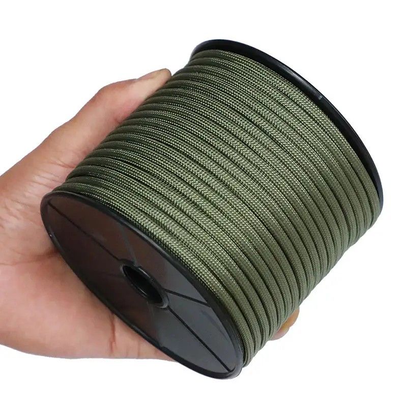 4mm 50m Polyester Multifunctional Tent Ropes Outdoor Camping 550lb 7 Core Strand Paracord Rope