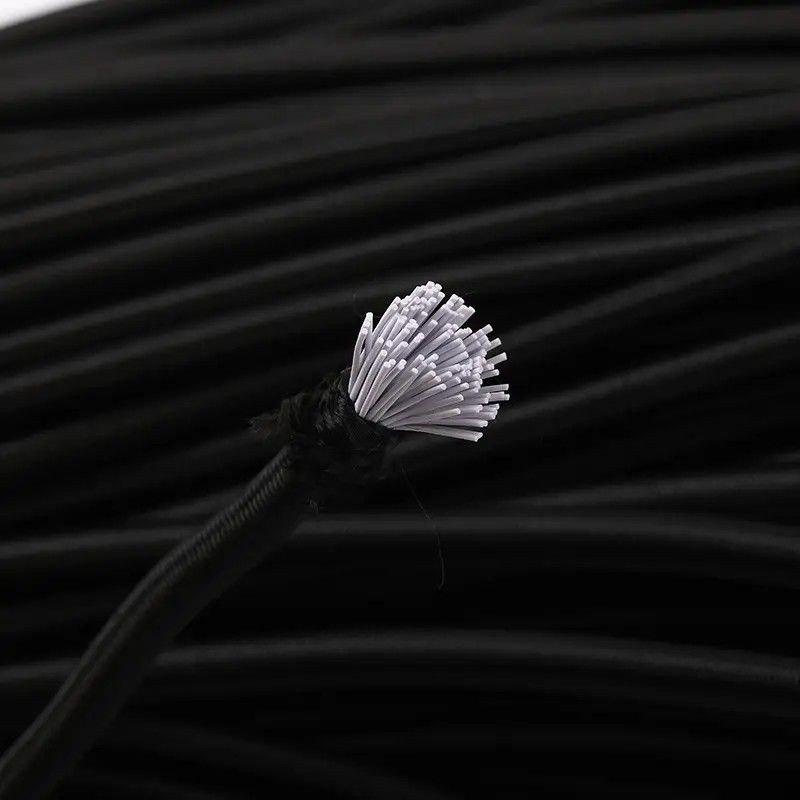 Black Elastic Shock Cord Bungee Rope with Toggle Ties