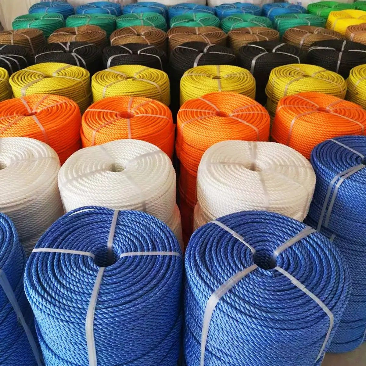 High Breaking 3 Strand pp rope of polypropylene rope