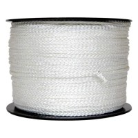 White 5mm solid braided nylon rope for multipurpose