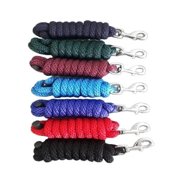 Durable Nylon Soft Poly Strong Lead Rope for Horse High Quality for Riding Custom Logo