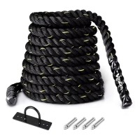 38mm 9M Battle Rope With Rope Anchor for Cross-training Home Gyms and Strength Training
