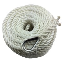 100% Polyester Fiber 3 Strand Twisted Marine Rope With Both Ends Spliced