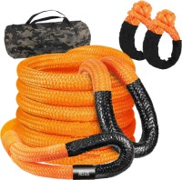 Wholesale Car Tow Rope Braided Recovery Rope Kinetic Polyamide With Eyelets for Vehicles & Emergency Marine Tractor Towing Rope