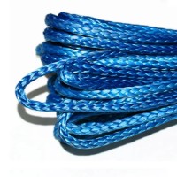 Blue Polyethylene Winch Rope Cable 3500 ATV SUV Recovery Replacement 6mmX 7.5m Strong Synthetic Fiber Rope Winch