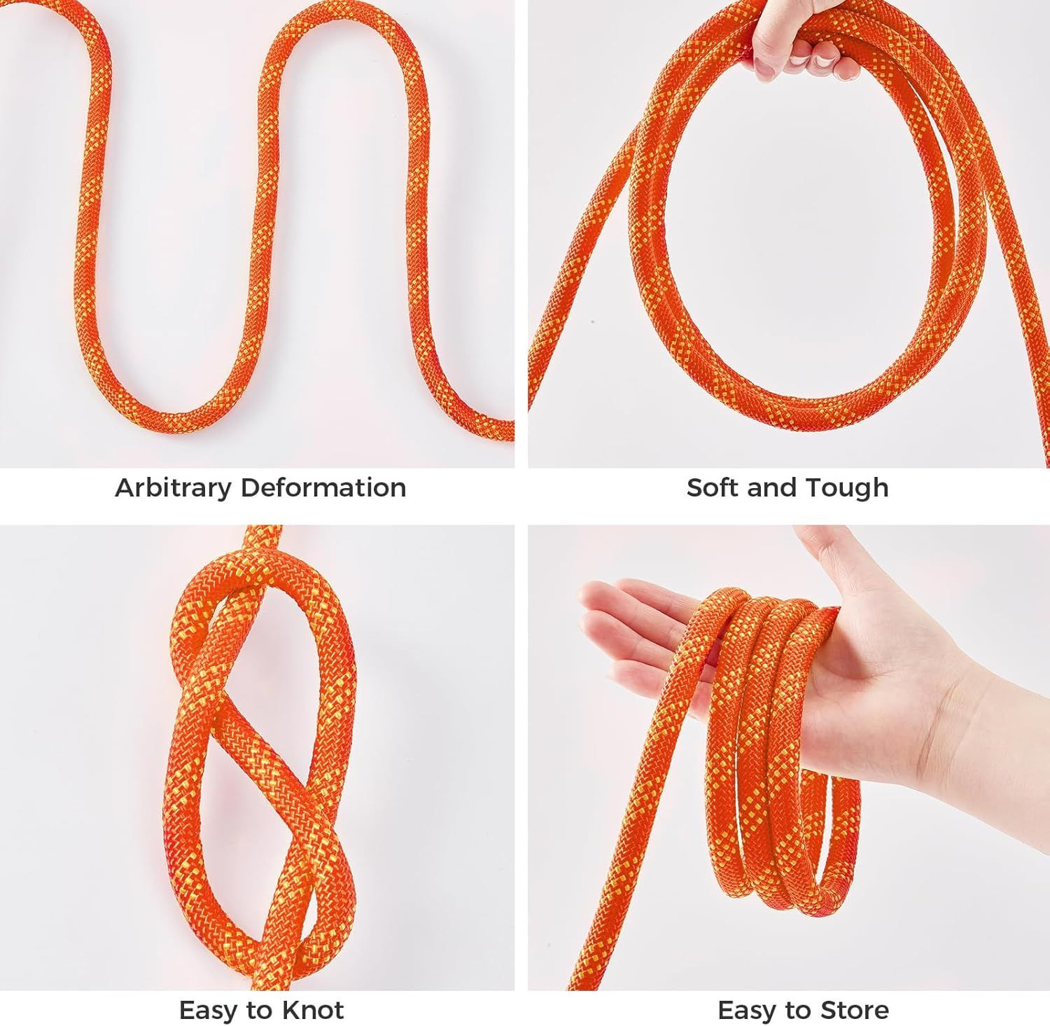 7/16 Inch 150ft Double Braided Polyester Rope, Heavy Duty Nylon Rop