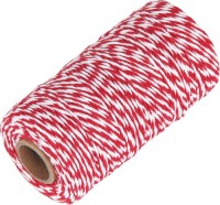 Red and White Polyester Cotton twisted twine Butchers Twine String 328 Feet 2MM