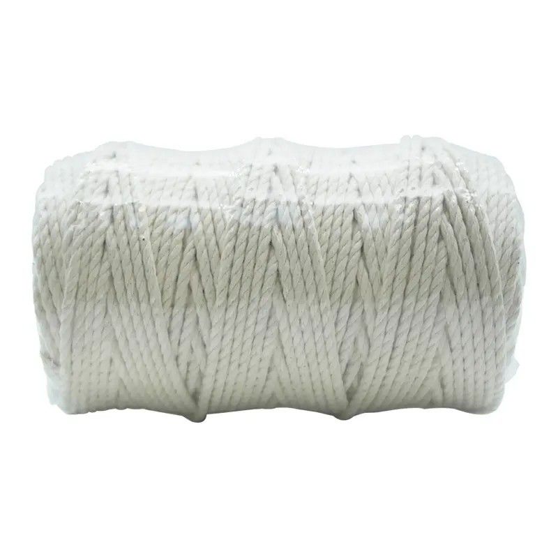 4mm White Soft twisted cotton cord for multi-purpose as client requirement