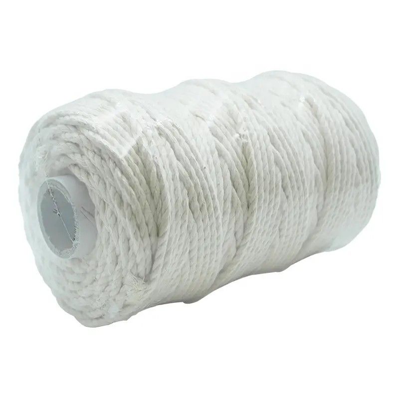 4mm White Soft twisted cotton cord for multi-purpose as client requirement