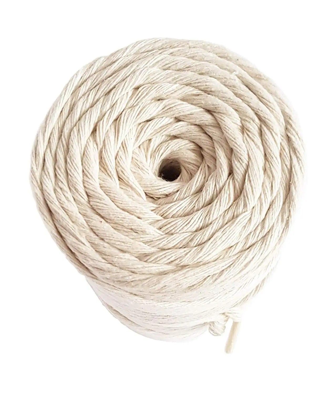 4mm White Soft Single Twisted Cotton Cord in DIY usage for handi-craft