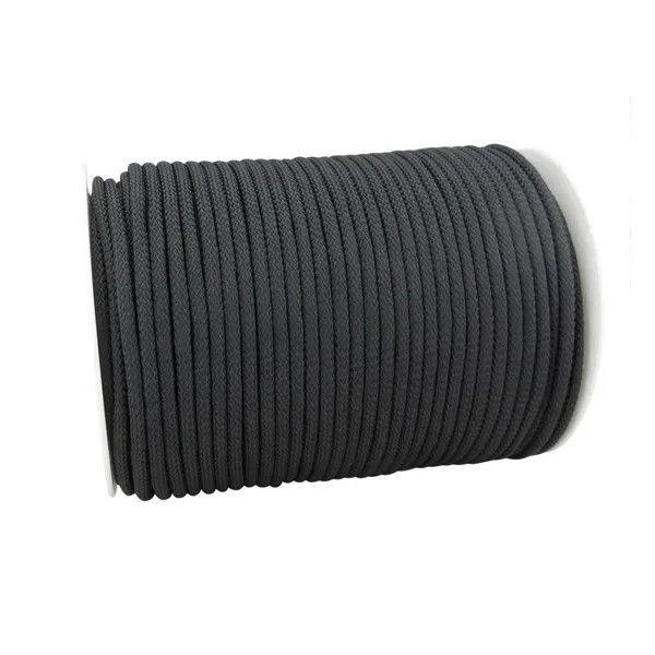 14mm black 16-strand braided polyester rope
