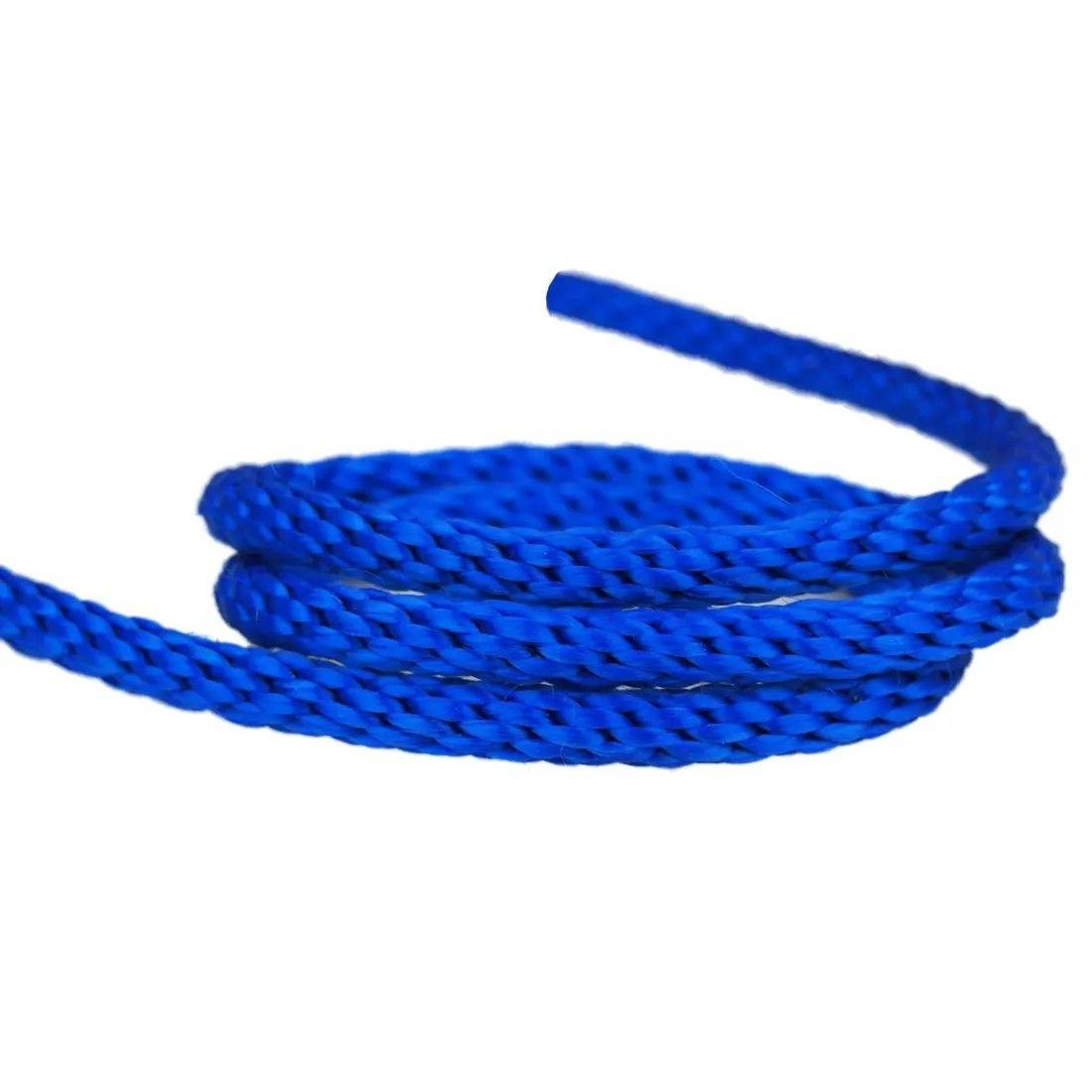 low stretch with knots easily 1/4 inch pp multifilament solid braid rope