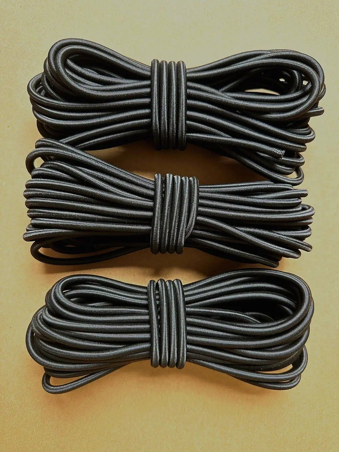 Black Elastic Shock Cord Bungee Rope with Toggle Ties