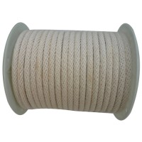 50m*10mm Solid Braided Natural Cotton Sash Cord Black White Cotton Weaving Sash String Rope
