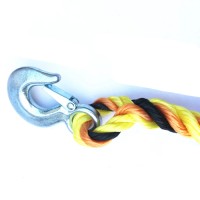 Factory Custom Car Offroad Recovery Tow Rope PP Twisted Heavy Duty Hooks Towing Strap