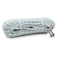 Premium 114 Ft Double Braided White Polyester Boat Anchor Rope 3/8 Inch Marine Supply Reel With Anchors for Boats