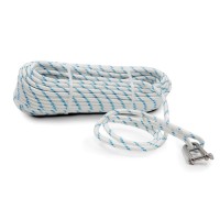 Premium 114 Ft Double Braided White Polyester Boat Anchor Rope 3/8 Inch Marine Supply Reel With Anchors for Boats