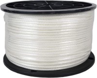 1/8 inch White Polyester Rope 500 Feet Spool | Solid Braid High UV and Abrasion Resistance - Low Stretch