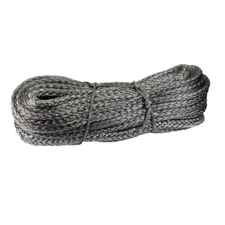 Manufacturer Supply Synthetic Fiber Rope Braided UHMWPE Winch Line Marine Rope for Boat Towing and Mooring