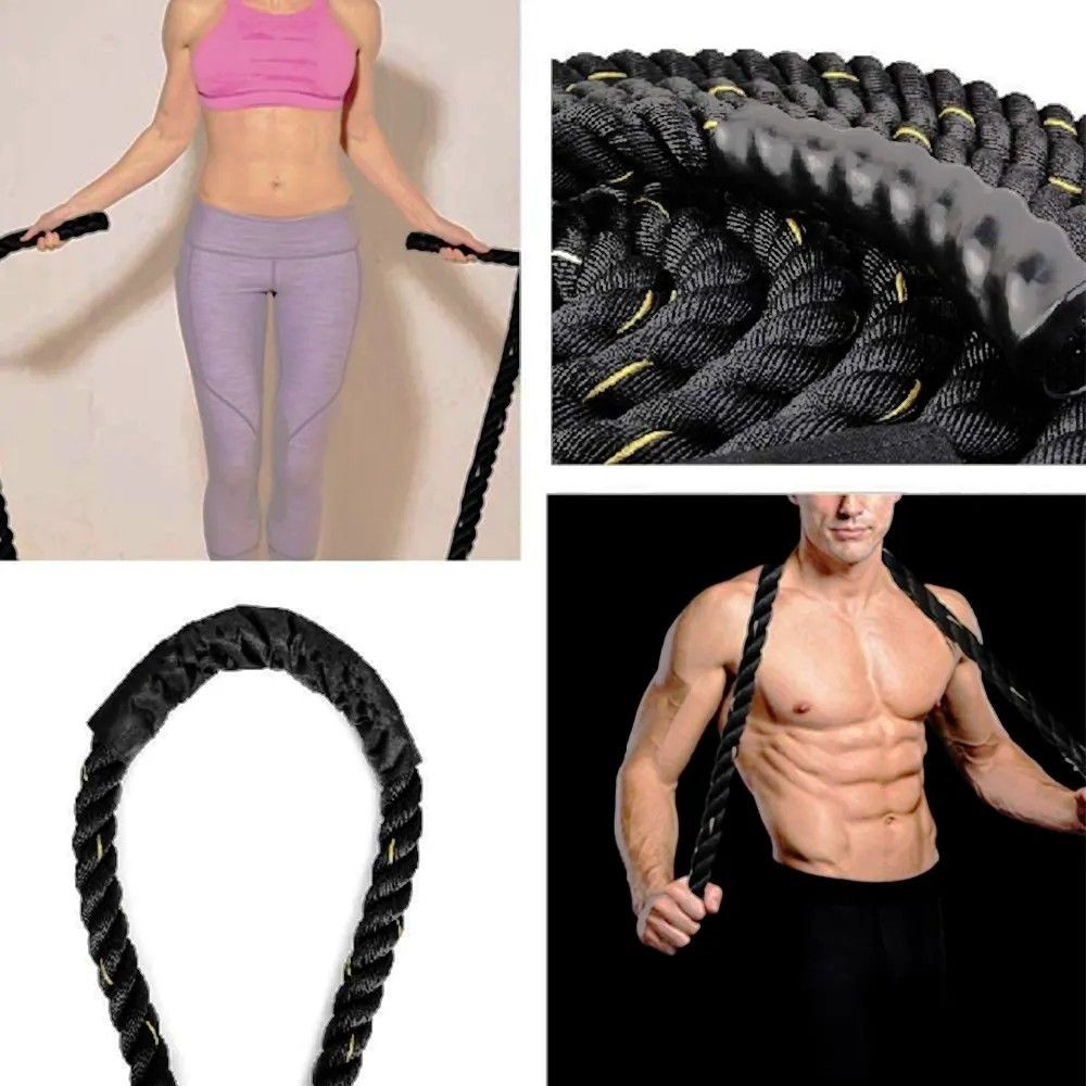 38mm 9M Battle Rope With Rope Anchor for Cross-training Home Gyms and Strength Training