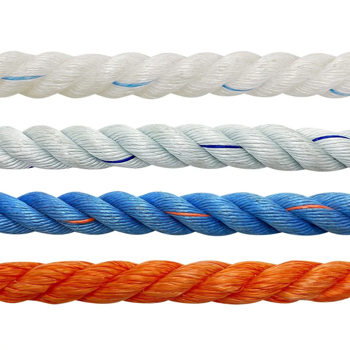 High Breaking 3 Strand pp rope of polypropylene rope