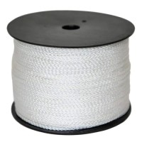 White 5mm solid braided nylon rope for multipurpose
